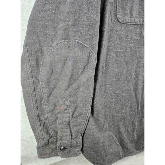 Polo Ralph Lauren Polo Flannel Shirt Mens XL Gray Flap Pocket Shacket Button Up - Picture 4 of 6